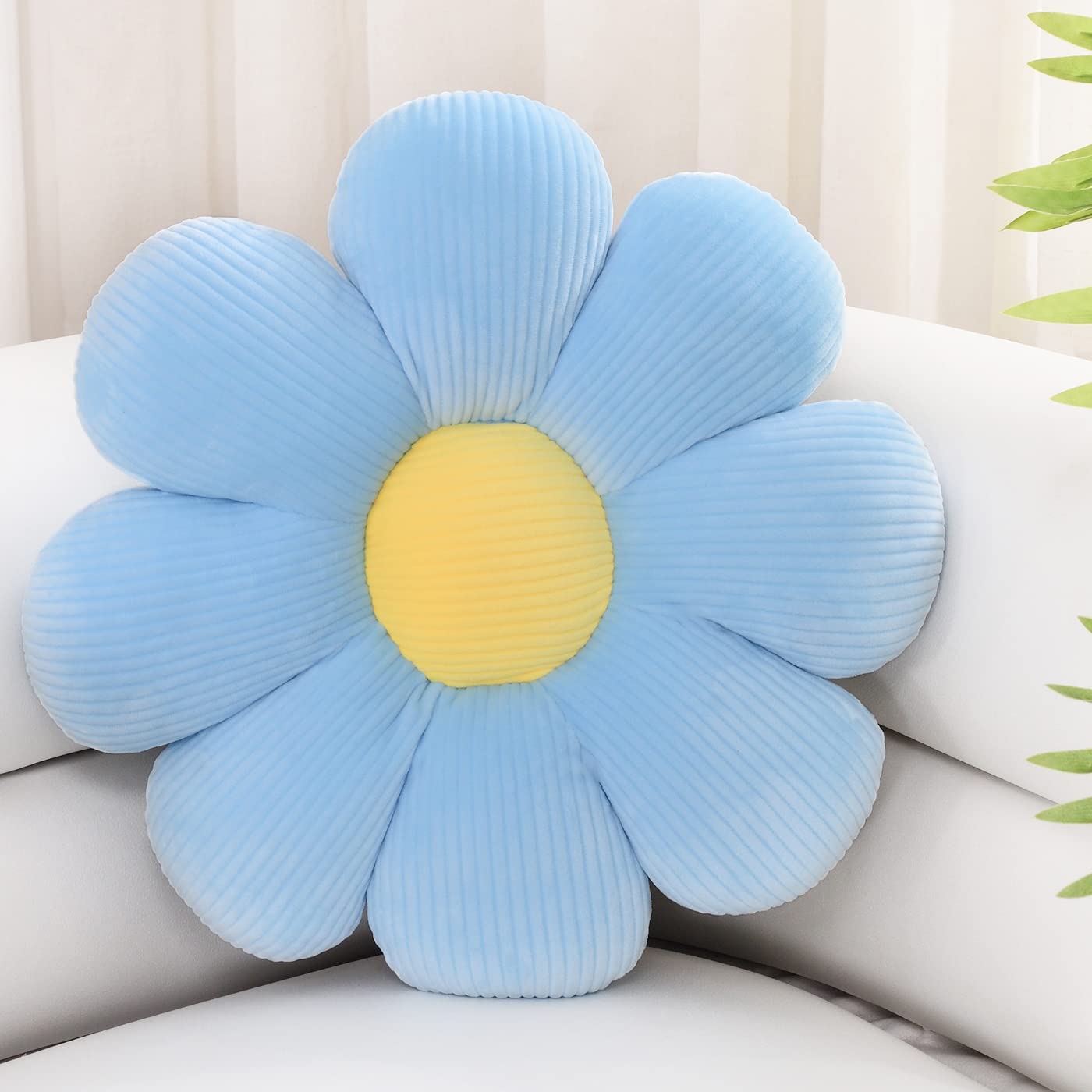 Zakun Flower Pillows,Daisy Flower Throw Pillow,Cute Flower Shaped Pillow Seating Cushion,Aesthetic Flower Decorative Pillows For