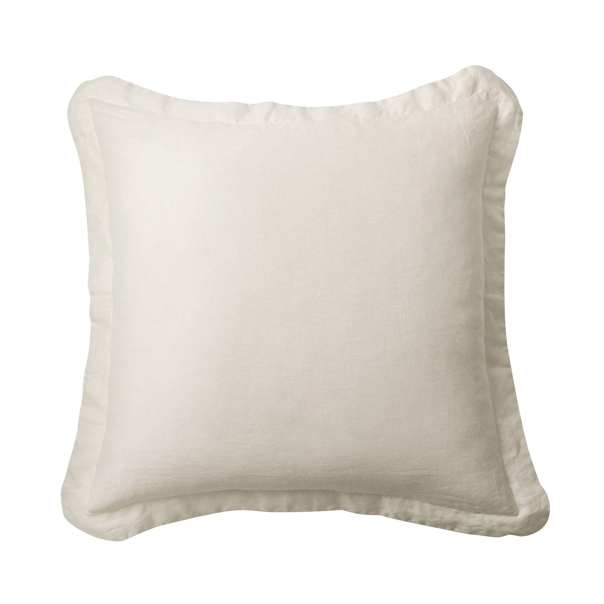 Levtex Home - 100% Linen - Euro Sham - Washed Linen - Natural - Sham Size (26X26In.), No Insert