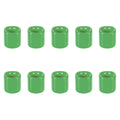 Mega Candles 10 pcs Light Green 1/2 Inch Diameter Ceramic Chime Ritual Spell Candle Holders, Great for Casting Chimes, Meditatio