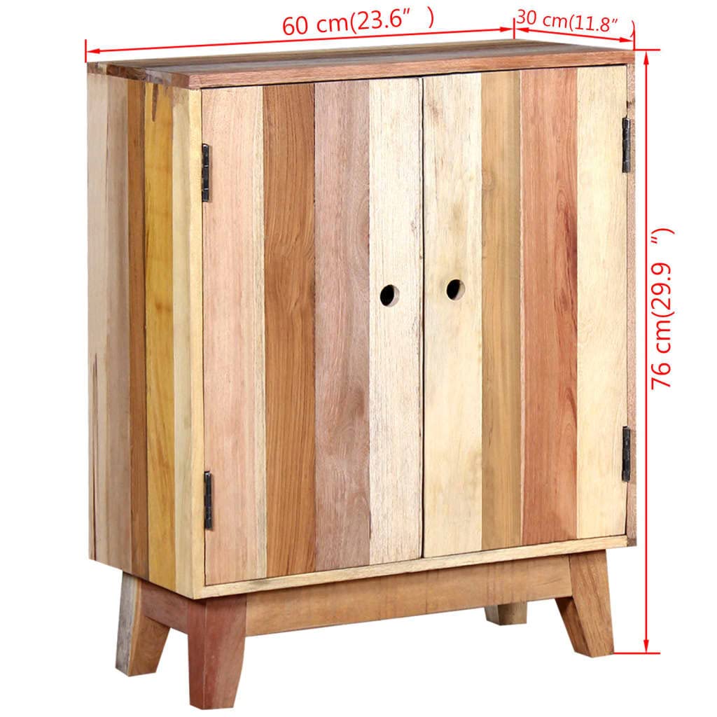 vidaXL Solid Reclaimed Wood Sideboard – Antique-Style Handmade Retro Cabinet with Natural Characteristics – 2 Shelves, 2 Doors – Console, High Board, Cabinet, Side Table – Ideal for Living Room, B...