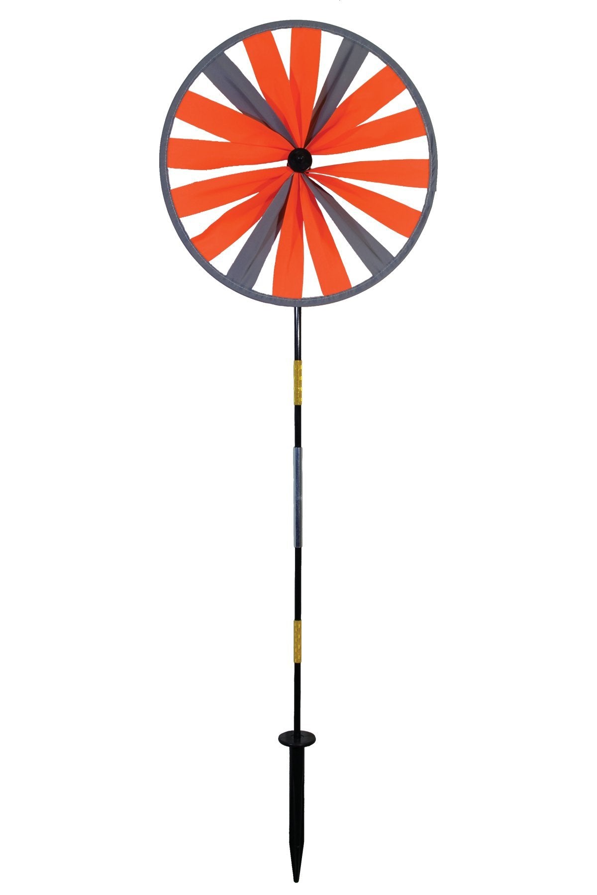 In The Breeze 2714 Retroreflective Ground Spinner-Driveway Marker, 12', Neon Orange