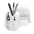 Ofixo Doctor Coat Pen Stand For Desk And Offices Tables (Plastic Material) Pack Of 1