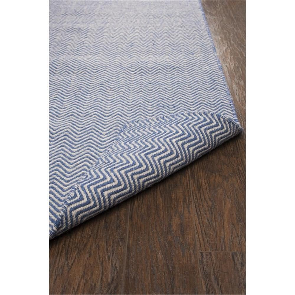Rizzy Home | Tw2922 | Twist Collection | Wool Area Rug | 3' X 5' | Blue/Off White Chevron
