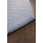 Rizzy Home | Tw2922 | Twist Collection | Wool Area Rug | 3' X 5' | Blue/Off White Chevron