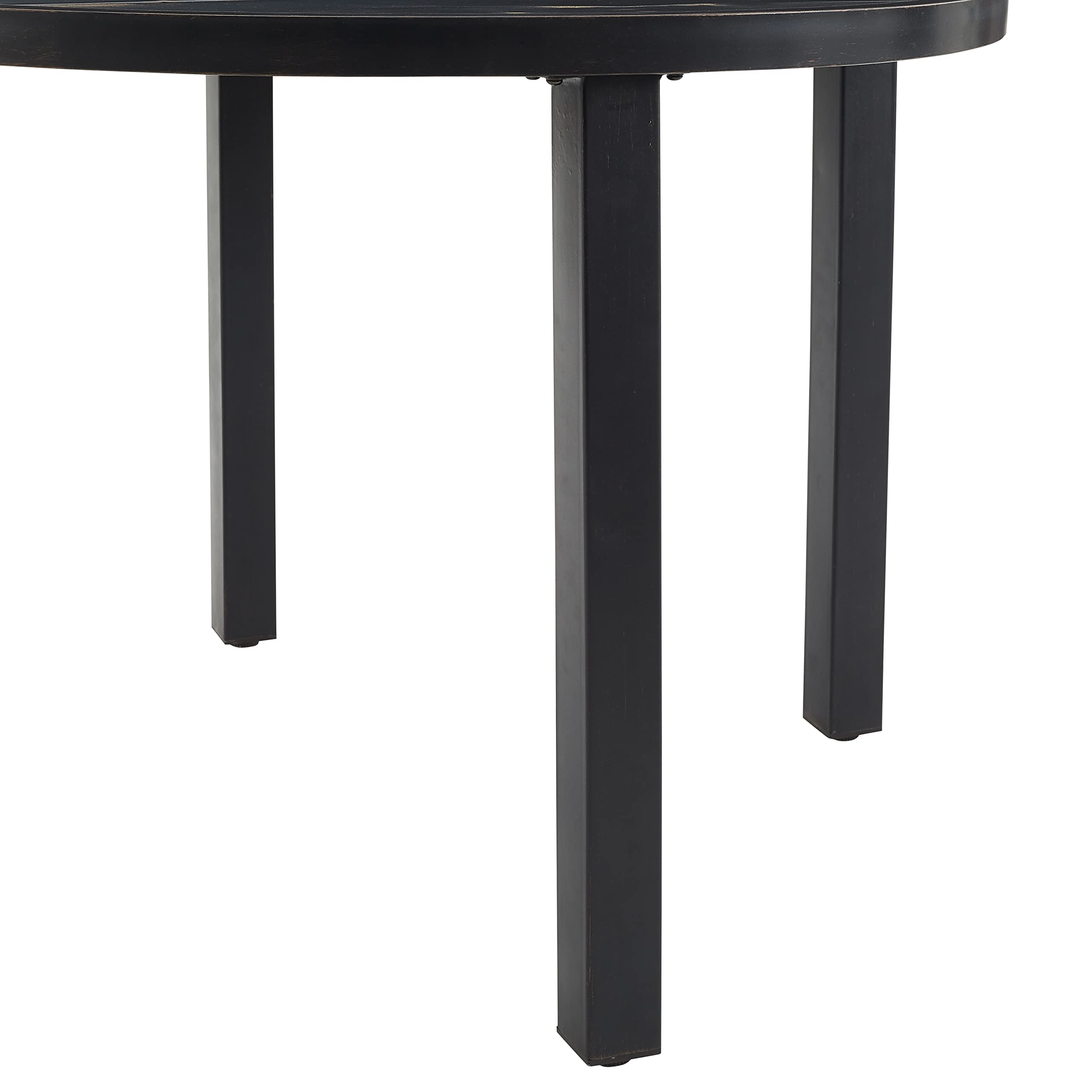 Crosley Furniture Kaplan 42&Quot; Round Outdoor Dining Table With Umbrella Hole For Outside Patio, Oil-Rubbed Bronze