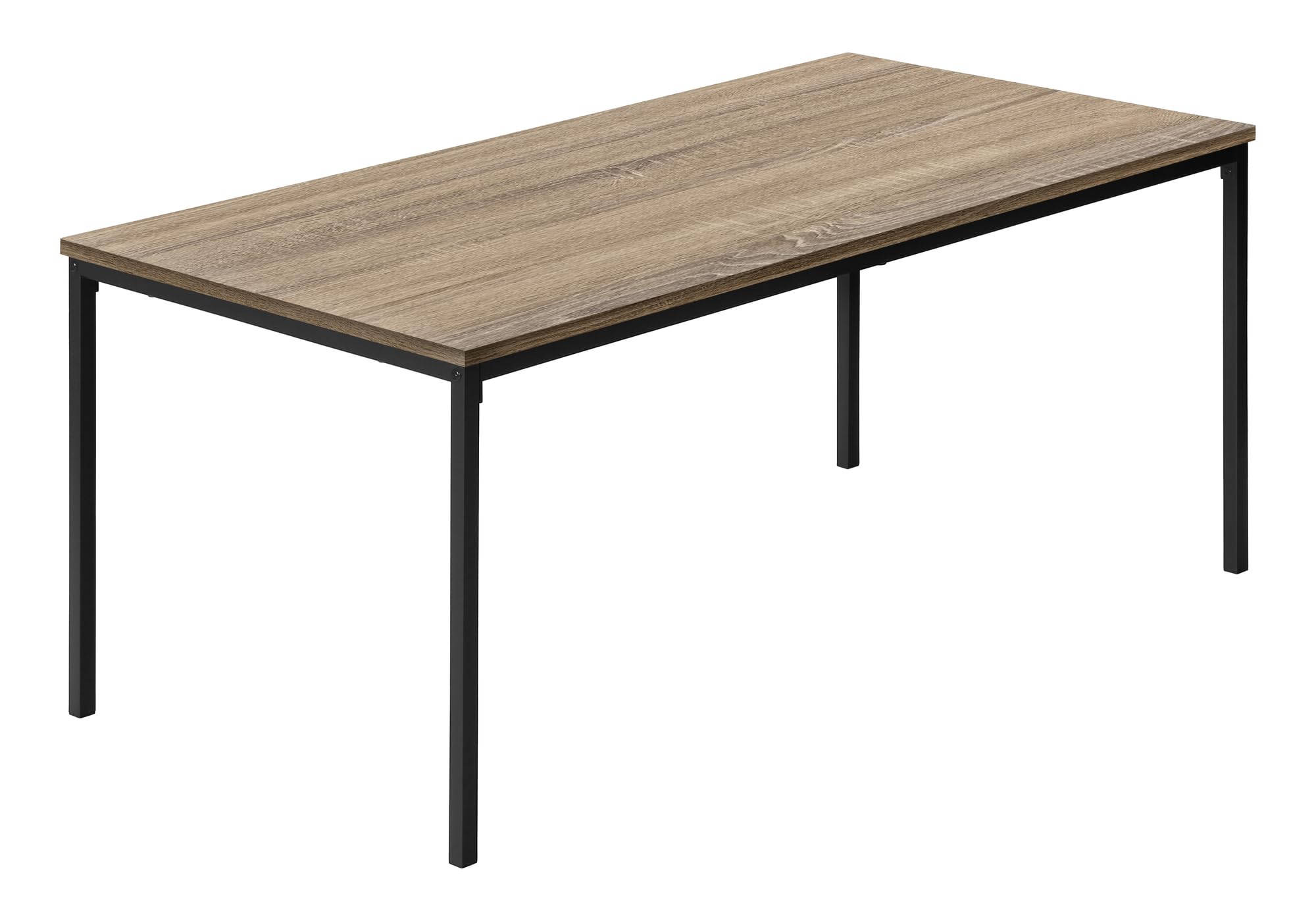 Monarch Specialties 7895p, 3pcs, Coffee, End, Black Metal, Dark Taupe Laminate, Contemporary TABLE SET, 42&quot; L x 22&quot; W x 18&quot; H