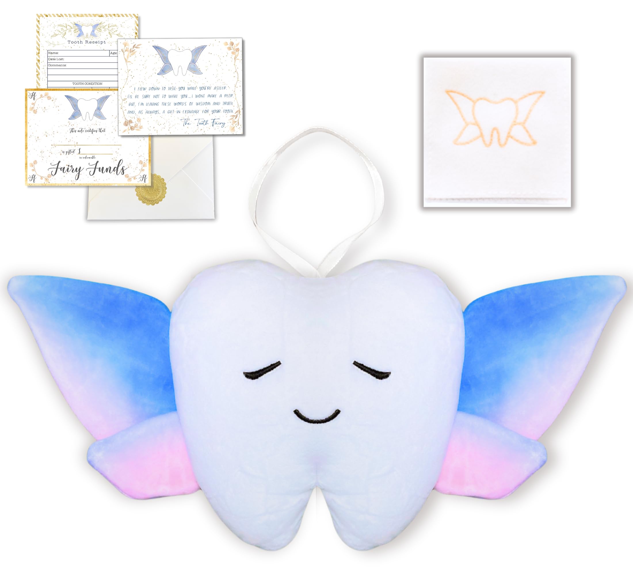 20 Moments Of Tooth Squishie Tooth Fairy Pillow With Pocket And Poem To Invite Tooth Fairy - Tooth Fairy Tooth Holder Plushie, C