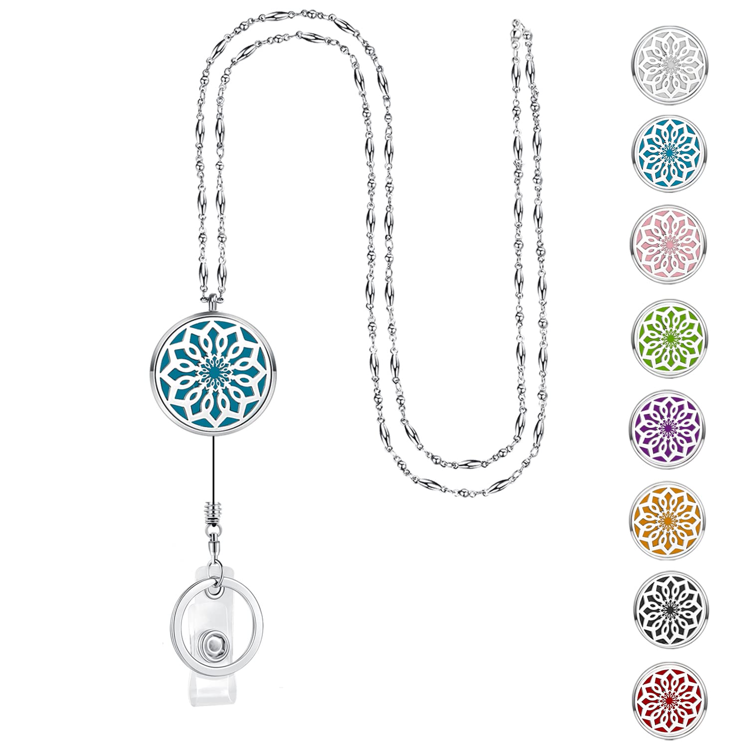 Usangers Retractable Id Badge Holder Retractable Lanyards For Id Badges Keys Women Teacher Lanyard Necklace Cute Nurse Badge Ree