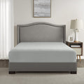 Comfort Spaces Coolmax Moisture Wicking Fitted Sheet Only Super Soft, Fade Resistant, All Elastic Deep Pocket Fits Up To 16' Mattress - Warm Weather Cooling Sheets For Night Sweats, Twin Xl, Grey