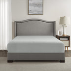 Comfort Spaces Coolmax Moisture Wicking Fitted Sheet Only Super Soft, Fade Resistant, All Elastic Deep Pocket Fits Up To 16' Mattress - Warm Weather Cooling Sheets For Night Sweats, King, Grey