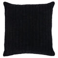 Kosas Home Marcie 22X22 Knit Belgian Flax Linen Fabric Throw Pillow In Black