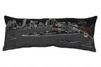 HomeRoots Grey 35' Black Memphis Nighttime Skyline Lumbar Decorative Pillow