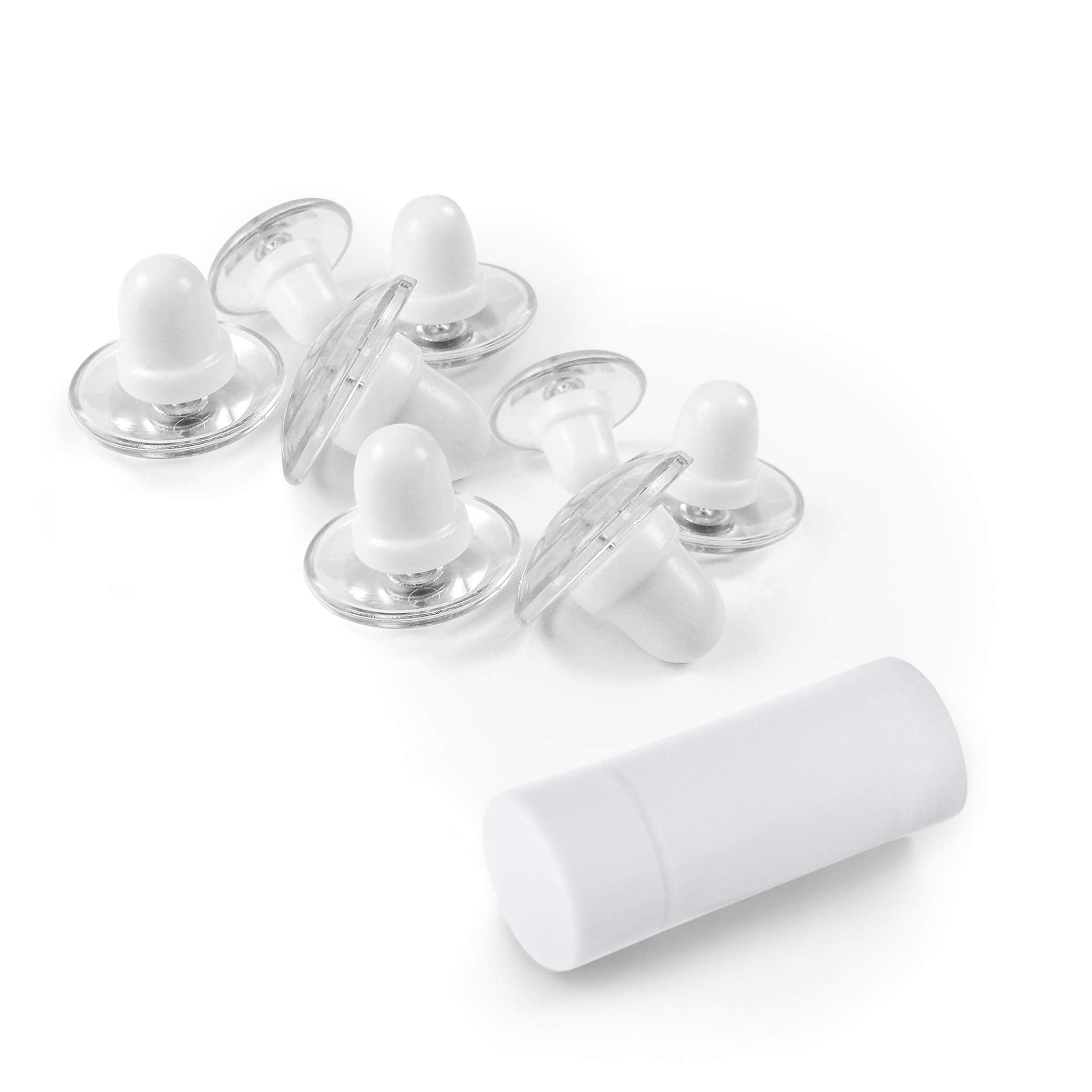 Pinion Pins Clear Magnetic Duvet Clips With Magnetic Key For Easy Removal. Pack Of 8 Comforter Fasteners That Are Safe Locking,