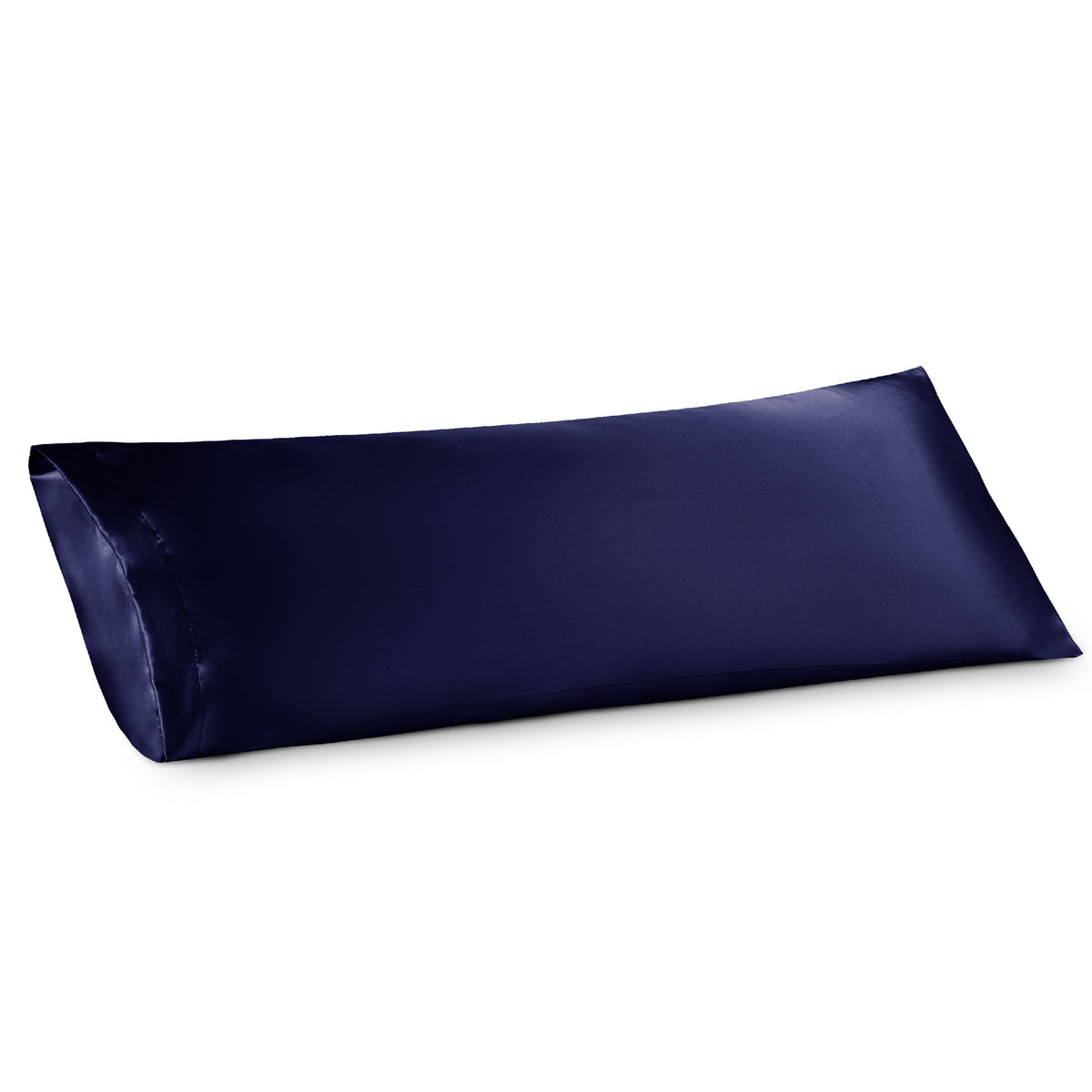 Bedsure Body Pillow Cover Navy 20X54 Inches - Super Soft Silky Satin Long Pillowcase - Envelope Closure Body Pillow Pillowcase F