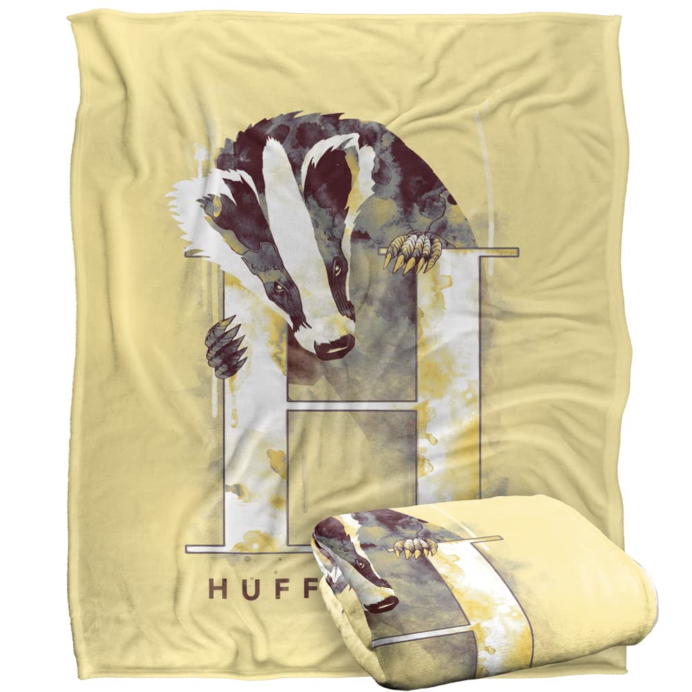 Harry Potter Hufflepuff Wash Officially Licensed Silky Touch Super Soft Throw Blanket 50' X 60'