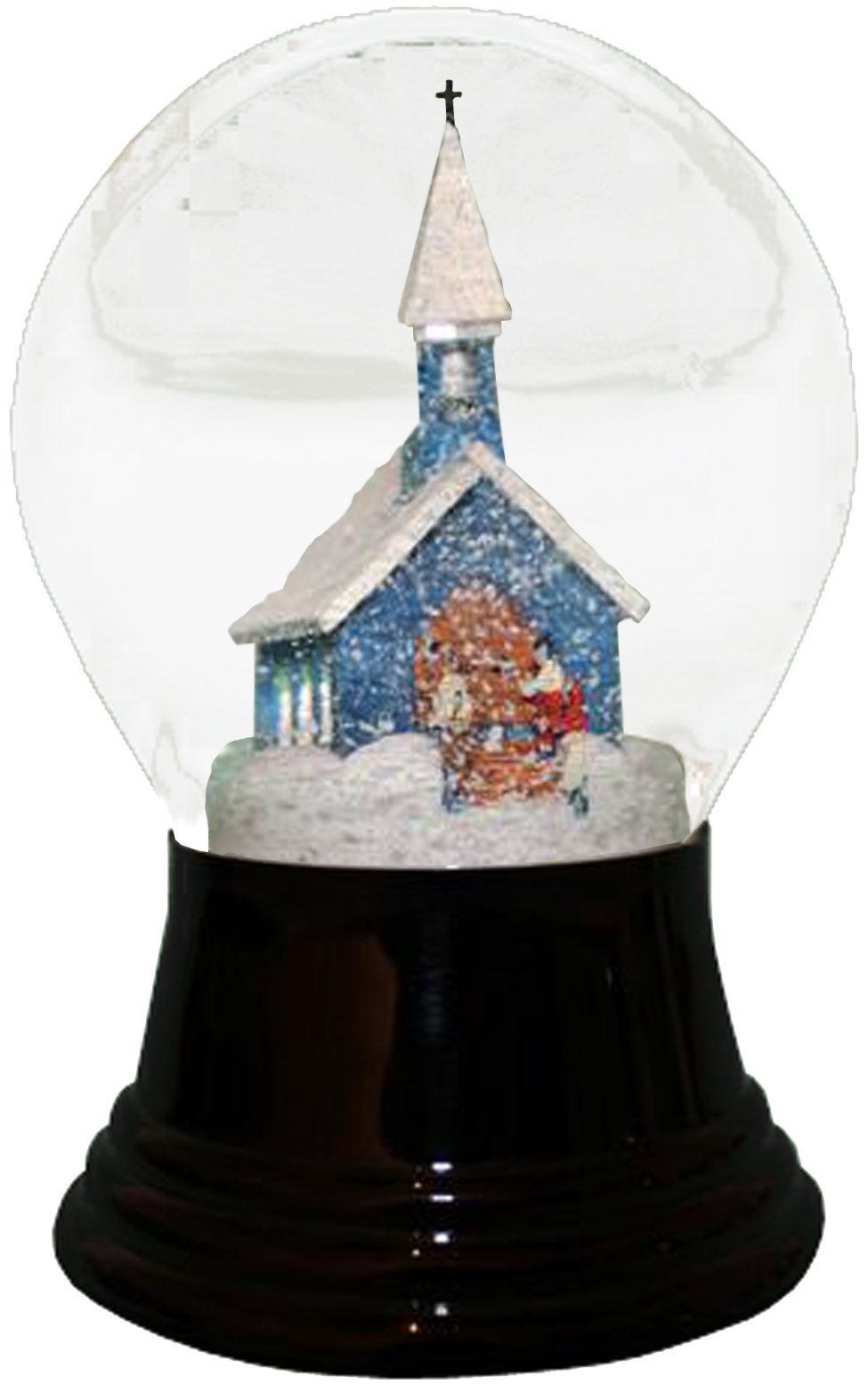 Alexander Taron Importer Pr1444 Perzy Snowglobe, Medium Chapel-5&quot; H W X 3&quot; D, White