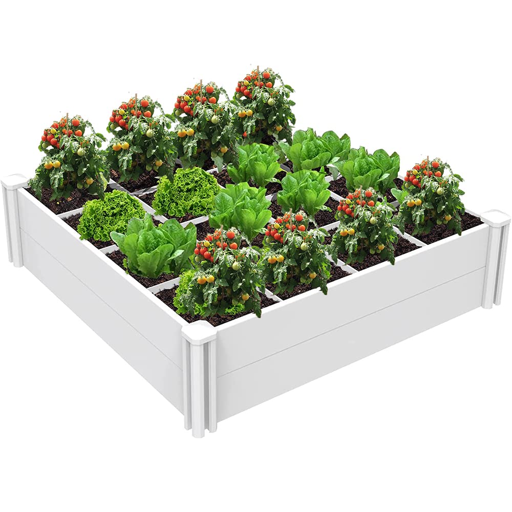 Kdgarden Raised Garden Bed Kit 4'X4' Outdoor Above Ground Planter Box For Growing Vegetables Flowers Herbs, Diy Gardening, Whelp