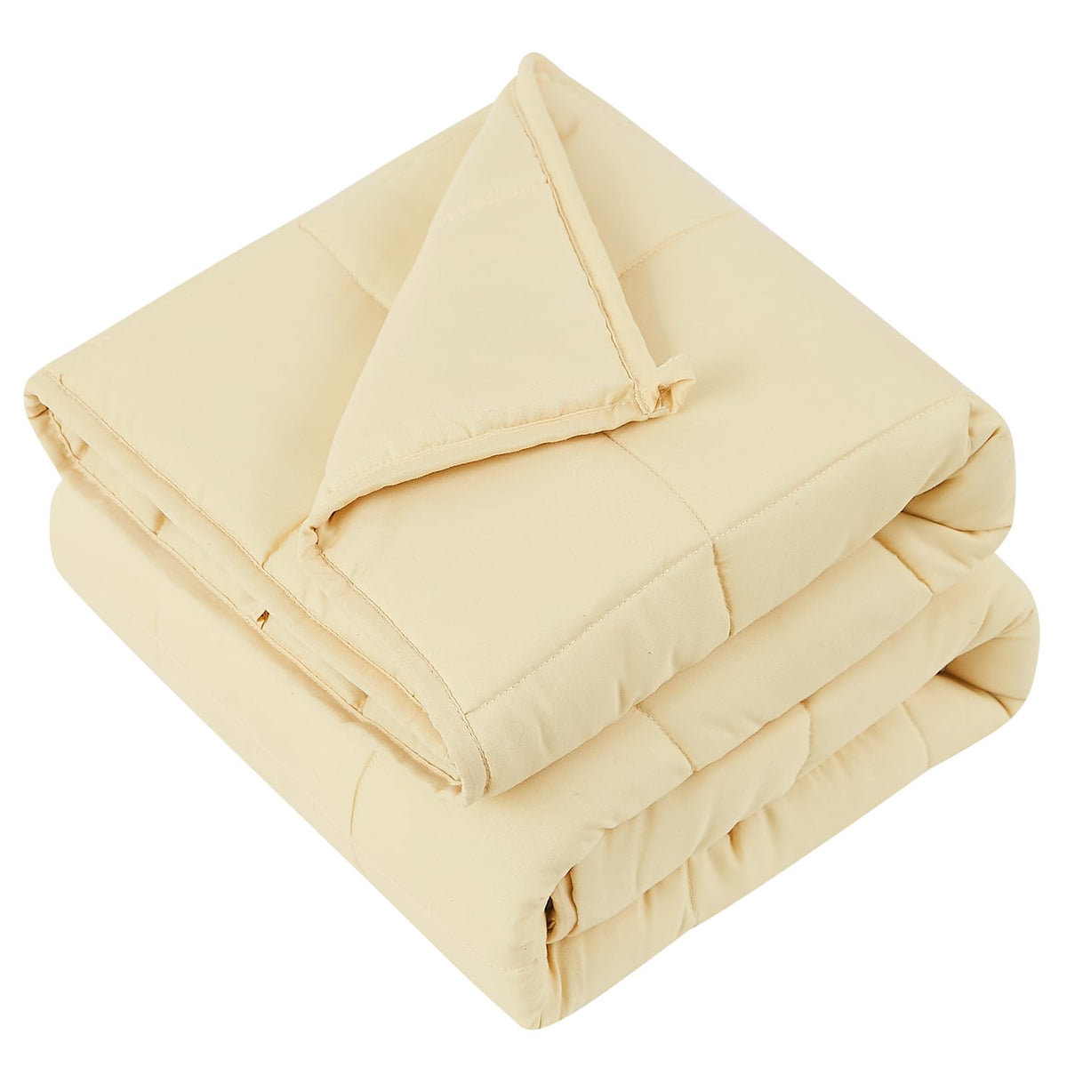 Hosukko Weighted Blanket - Weighted Blanket 10 Lbs Ivory Heavy Blanket - Small Size Bresthable Blanket(41 * 40 Inches, 10 Lbs)