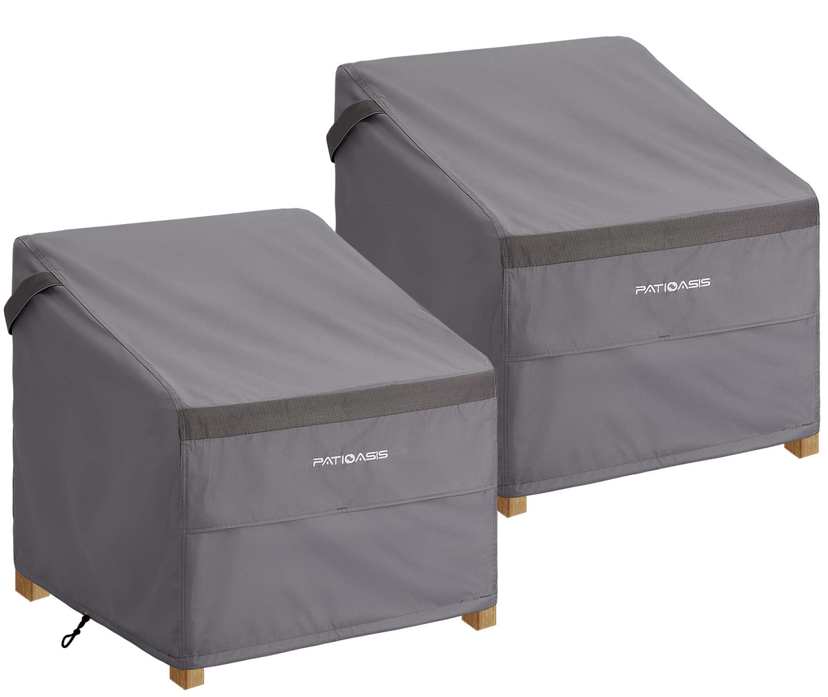 Patioasis Waterproof Outdoor Single Arm Chair Covers Grey 36'W X 37'D X 36'H All Weather Resistant Covered Outdoor Lawn Adiro