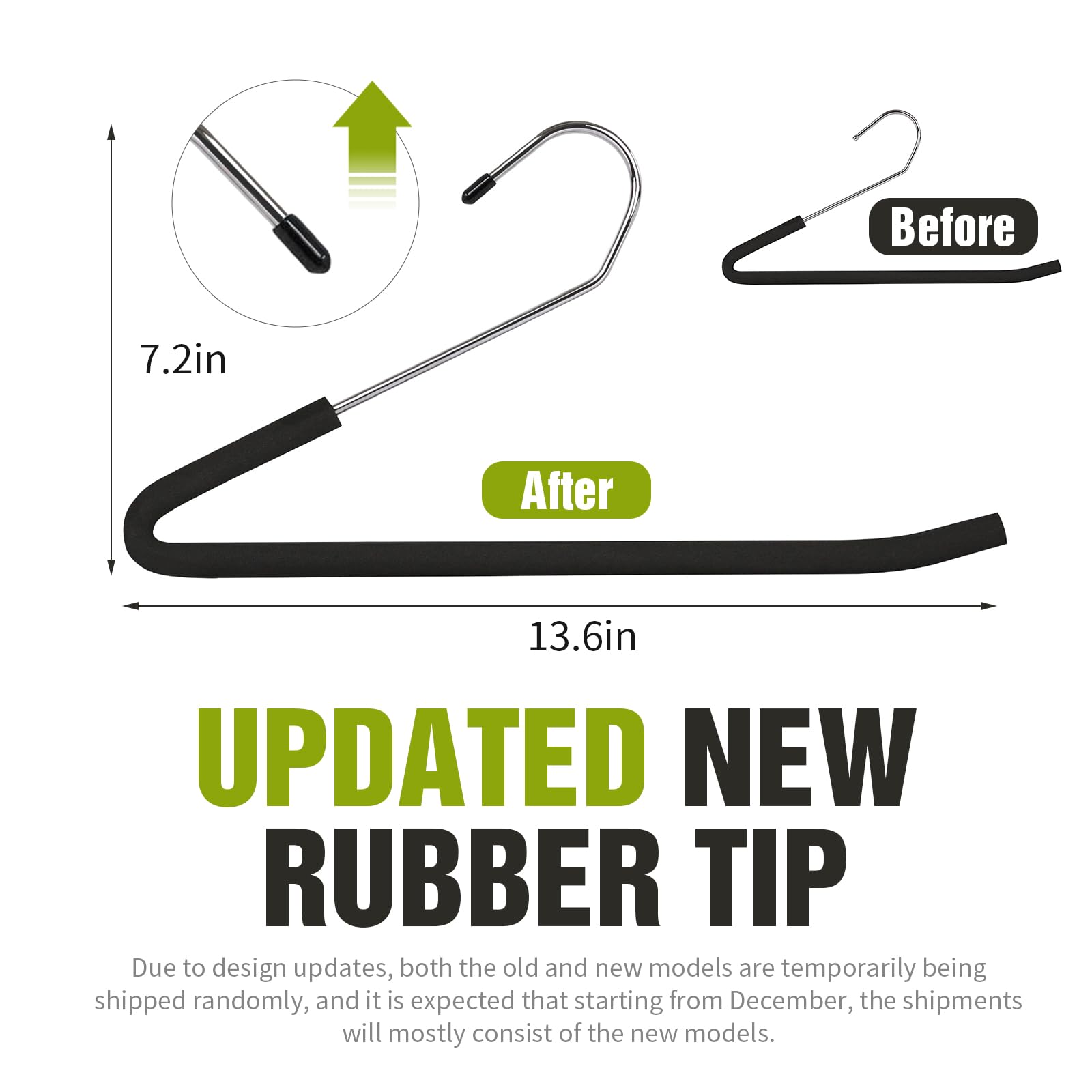 Spring Fever Space Saving Open Ended Heavy Duty Chrome Plating Non Slip Friction Foam Coated Slack Pants Trousers Hangers Black