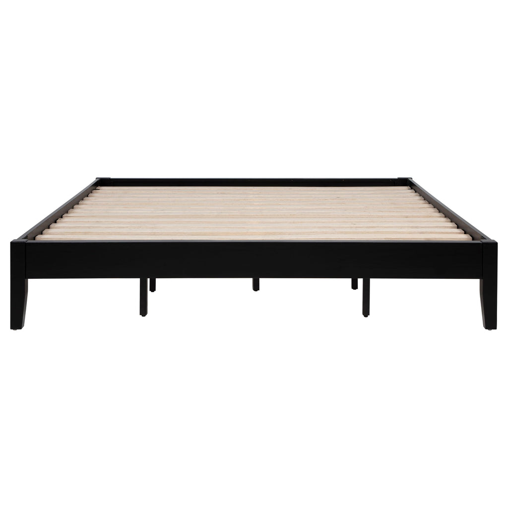 Coaster Home Furnishings Hounslow Contemporary California King Size Pine Wood Platform Bed Frame Headboard Compatible Bed Base Black 306129KW