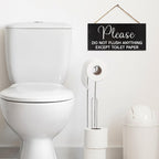 Jennygems Sensitive Plumbing Bathroom Sign, Do Not Flush Except Toilet Paper Sign, For Septic System, Vacation Rentals, Rv And C