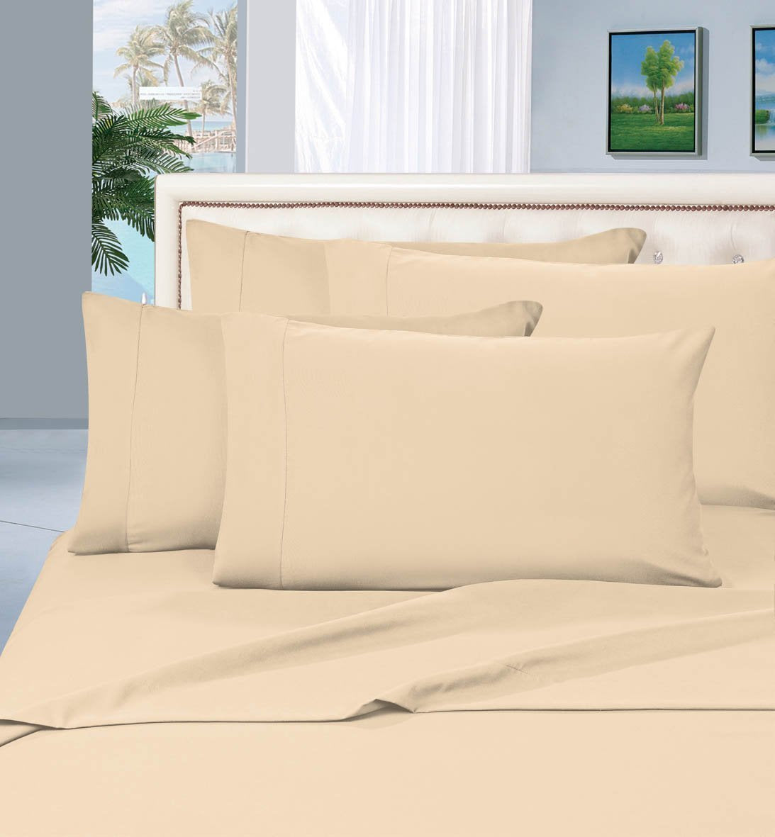Elegant Comfort Wrinkle & Fade Resistant 1500 Premier Hotel Quality Luxury 4-Piece Sheet Set, Deep Pocket Up To 16' - Queen, Be