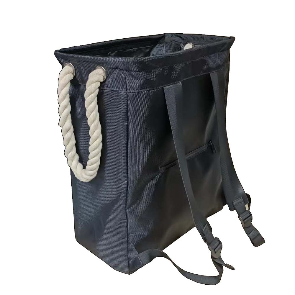 Linlina Laundry Basket Backpack w Shoulder Straps & Handles,Foldable Laundry Hamper backpack,Builtin Detachable Brackets for Or