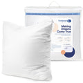 Continental Bedding 50/50 Decorative Inser Throw Pillow, 26X26, White