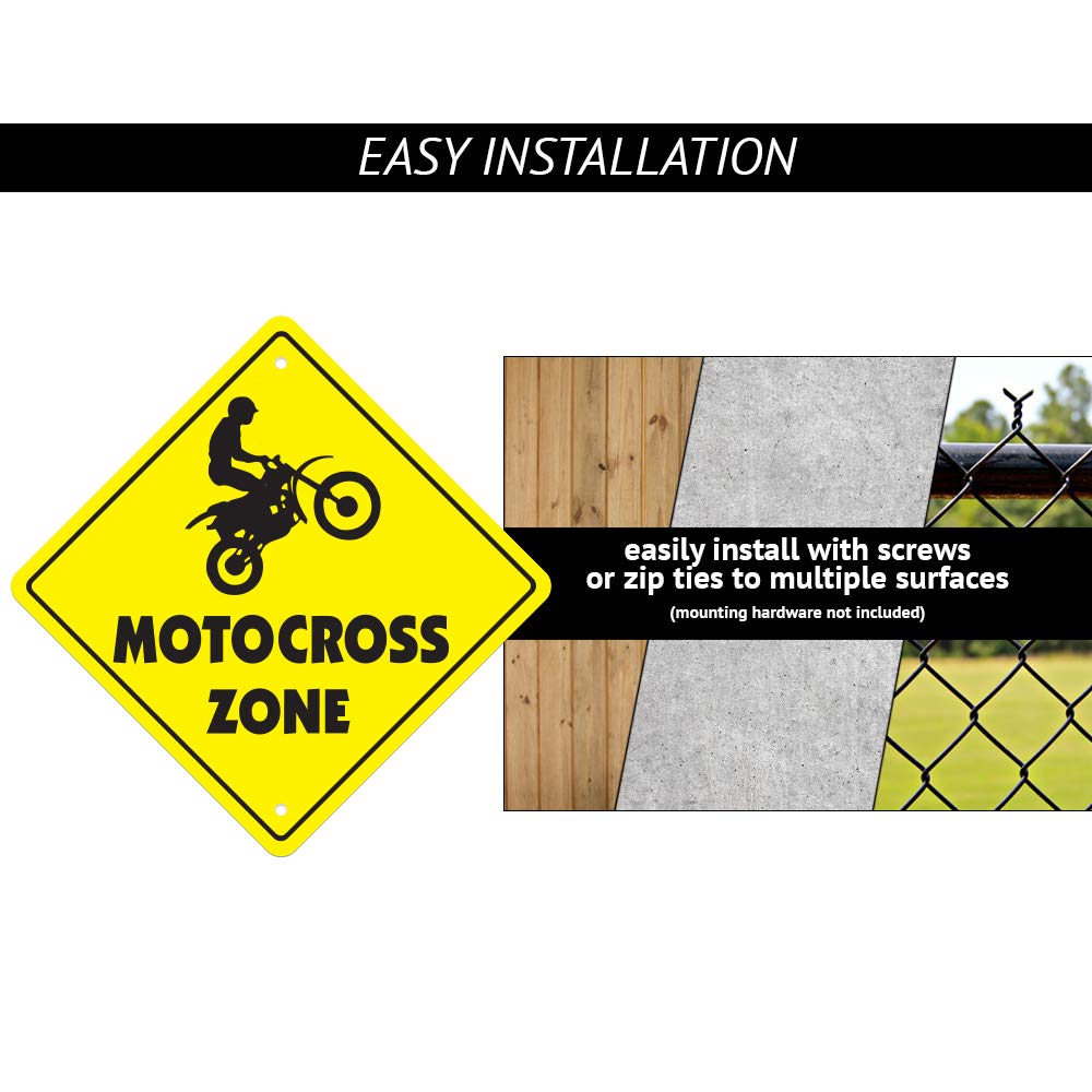 Auto Detailing Crossing Sign Zone Xing | Indoor/Outdoor | 12'' Tall Plastic Sign Car Cleaner Detail Wax Wash