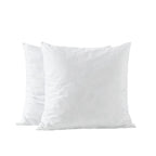 basic home 24x24 Euro Pillow Inserts - Shredded Memory Foam, High Density, Cotton Fabric, White, 2 Count - Perfect for Couch & Hotel Use