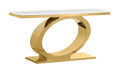 Best Quality Furniture Ct433 Console Table, White/Gold