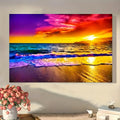 KACHI PENCIL Wooden Framed Canvas Painting, Gorgeous Seaside Scenery Art, Wall Art Prints With Frame, For Living Room&Bedroom, H
