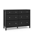 Storkcraft Horizon 6 Drawer Dresser (Black) - GREENGUARD Gold Certified Dresser for Nursery & Kids Room, Modern Storage with Int