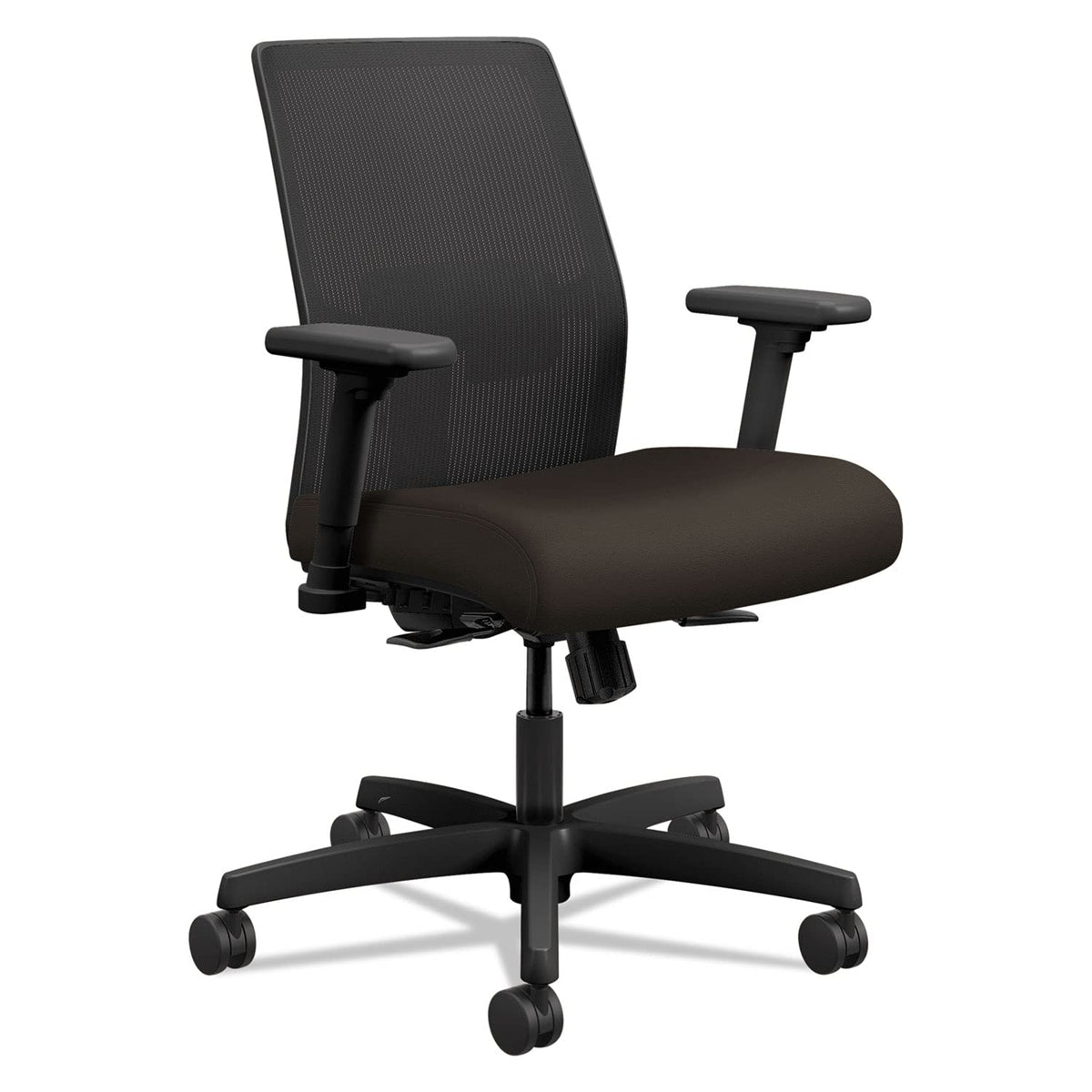 Fabric Seat - Black Frame - 5-Star Base - Espresso - 18&quot; Seat Depth - 26&quot; Width X 26.5&quot; Depth X 40.5&quot; Height - 1 Each-I2L1Amlc49Tk-Furniture