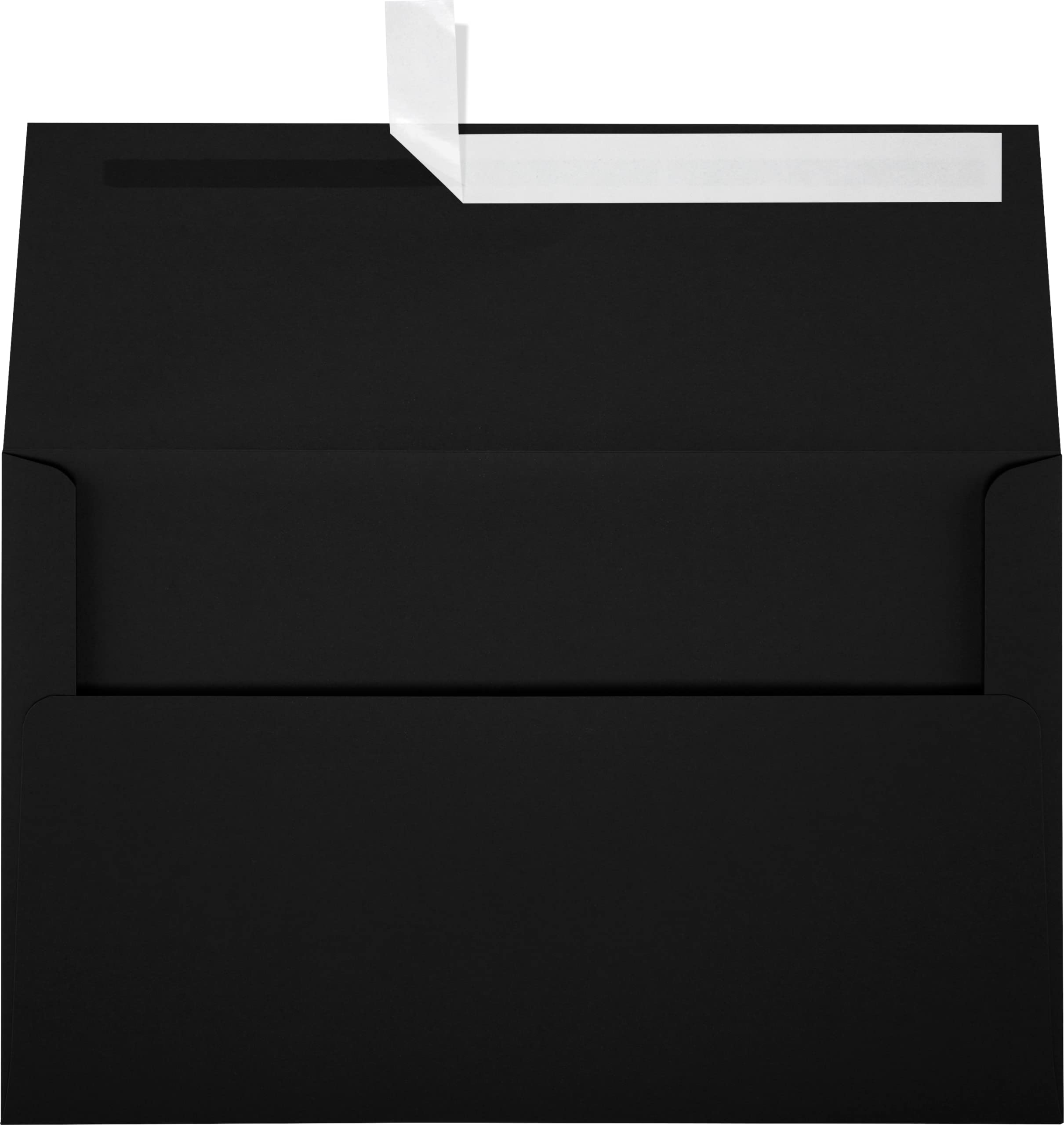 Luxpaper A10 Invitation Envelopes | Peel & Press | 6' X 9 1/2' | Midnight Black | 80Lb. Text | 50 Qty
