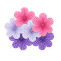 Fi  Flick In 6 Pcs Pink And Purple Flower Paper Fan Hanging Decoration Set