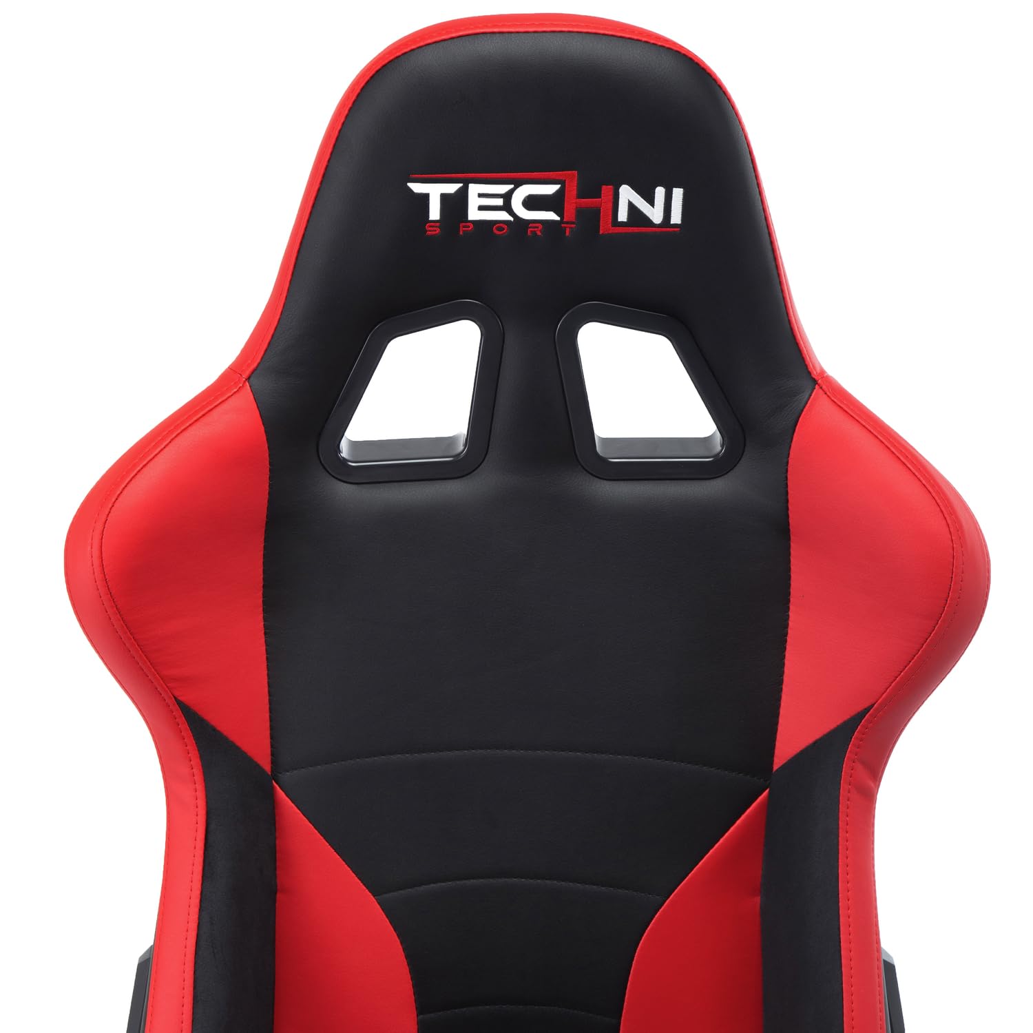 Techni Sport Pc Gaming Chair With Foam Seat And Padded Arms, Reclining Office Chair With Height And Tilt Adjustable, Red