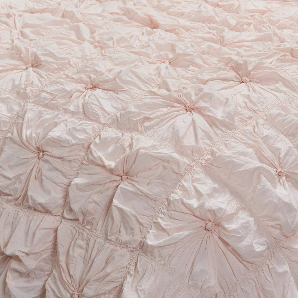 Rizzy Home | BT1392 | Polyester Comforter | 90&quot;x92&quot; Pink Solid