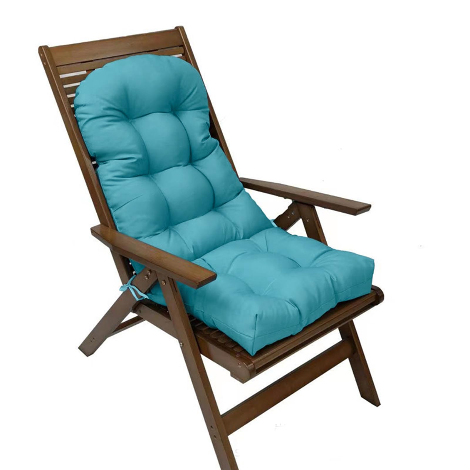 Eoieov Outdoor Adirondack Chair Cushion Waterproof Teal Blue Glider Rocker Replacement Cushions Outdoor Patio High Back Rocking