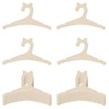 20 Pack Cat Ear Wooden Baby Hangers, Non Slip Toddler Hangers 8.9 Inch