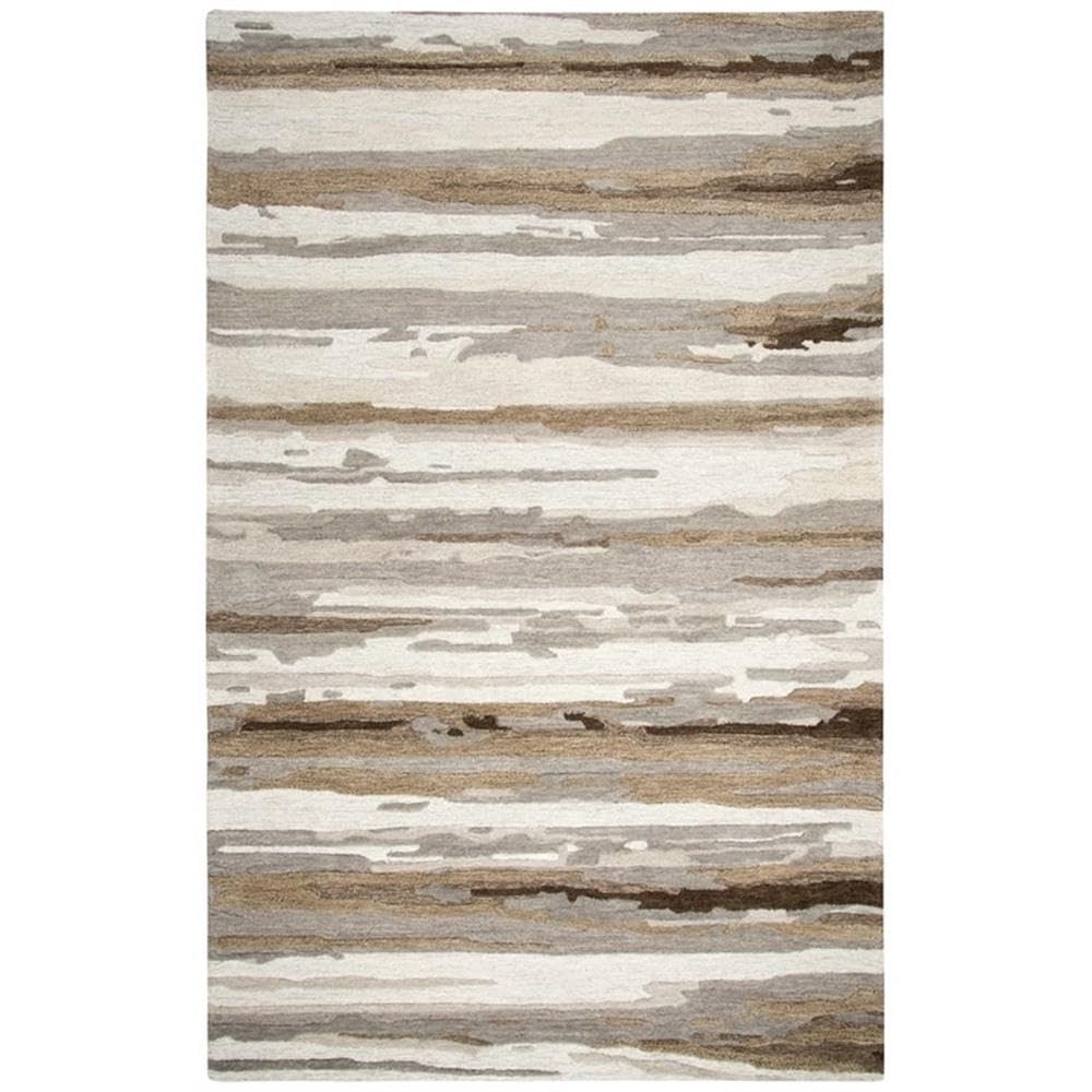 Rizzy Home Alora Decor Flare 8' X 10' Abstract Tan/Beige/Brown Hand-Tufted Area Rug