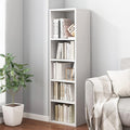 IOTXY Small Narrow Corner Bookcase - 47 Inches Tall Gap Freestanding Storage Cabinet, 5 Lattices Open Shelves Tower Rack, Cubes 