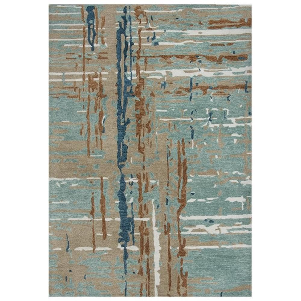 Rizzy Home Alora Decor Vivid 5' X 7'6" Abstract Gray/Multi/Teal/Copper Hand-Tufted Area Rug