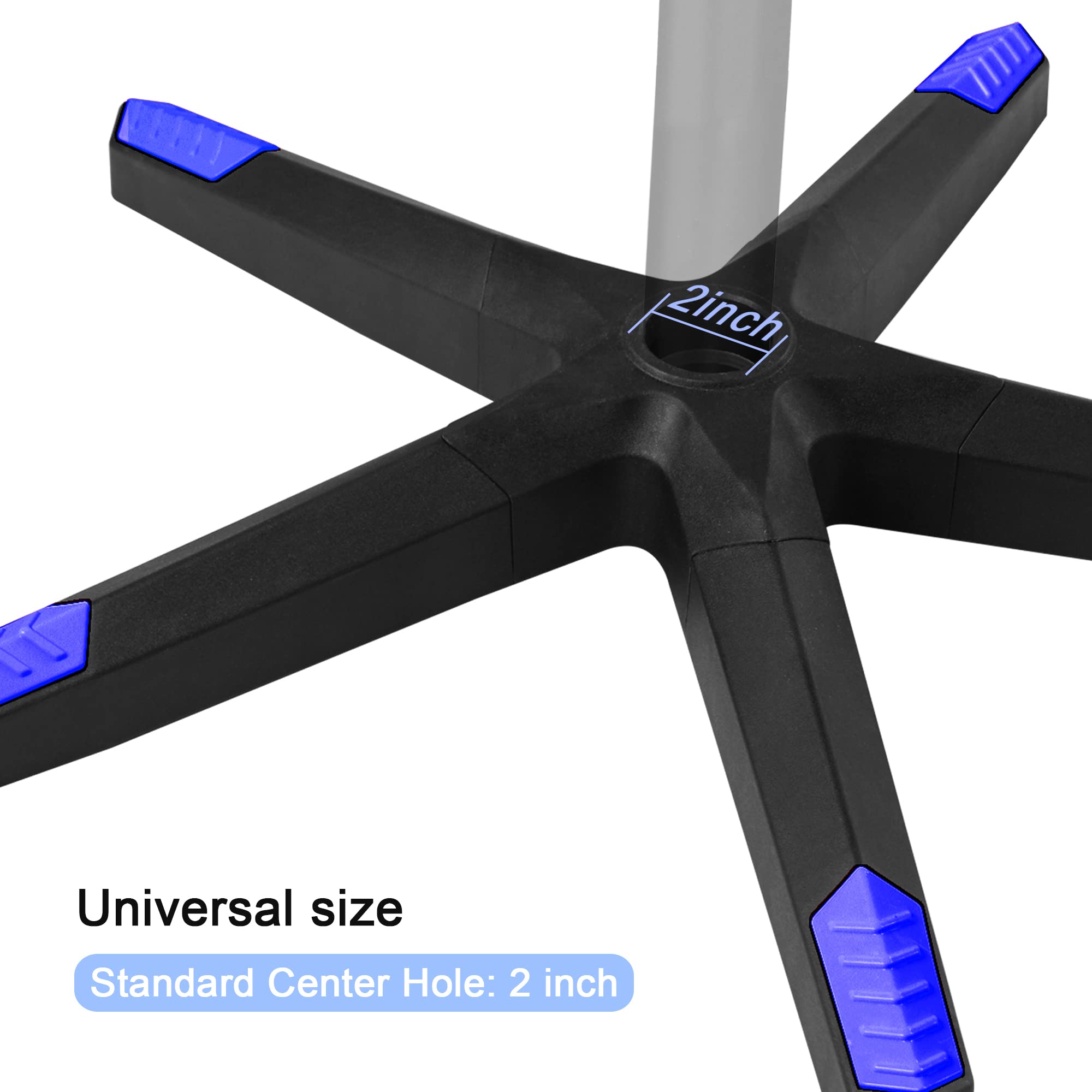 Frassie 28 Inch Heavy Duty Nylon Gaming Office Chair Base Replacement Part With 5 Casters