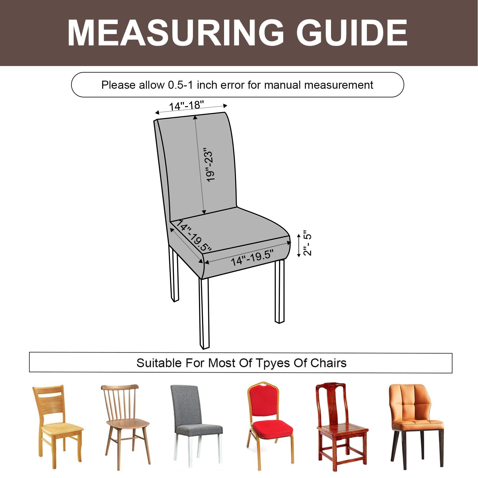 Genina Waterproof Dining Room Chair Covers Stretch Parsons Chair Slipcovers For Dining Room Kitchen Chair Protector Cover, Removable, Washable (4, Pattern1-Khaki)