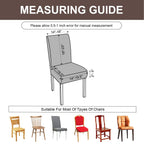Genina Waterproof Dining Room Chair Covers Stretch Parsons Chair Slipcovers For Dining Room Kitchen Chair Protector Cover, Removable, Washable (2, Pattern1-Light Gray)