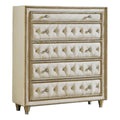 Coaster Home Furnishings Antonella 5-Drawer Bedroom Chest Ivory and Camel