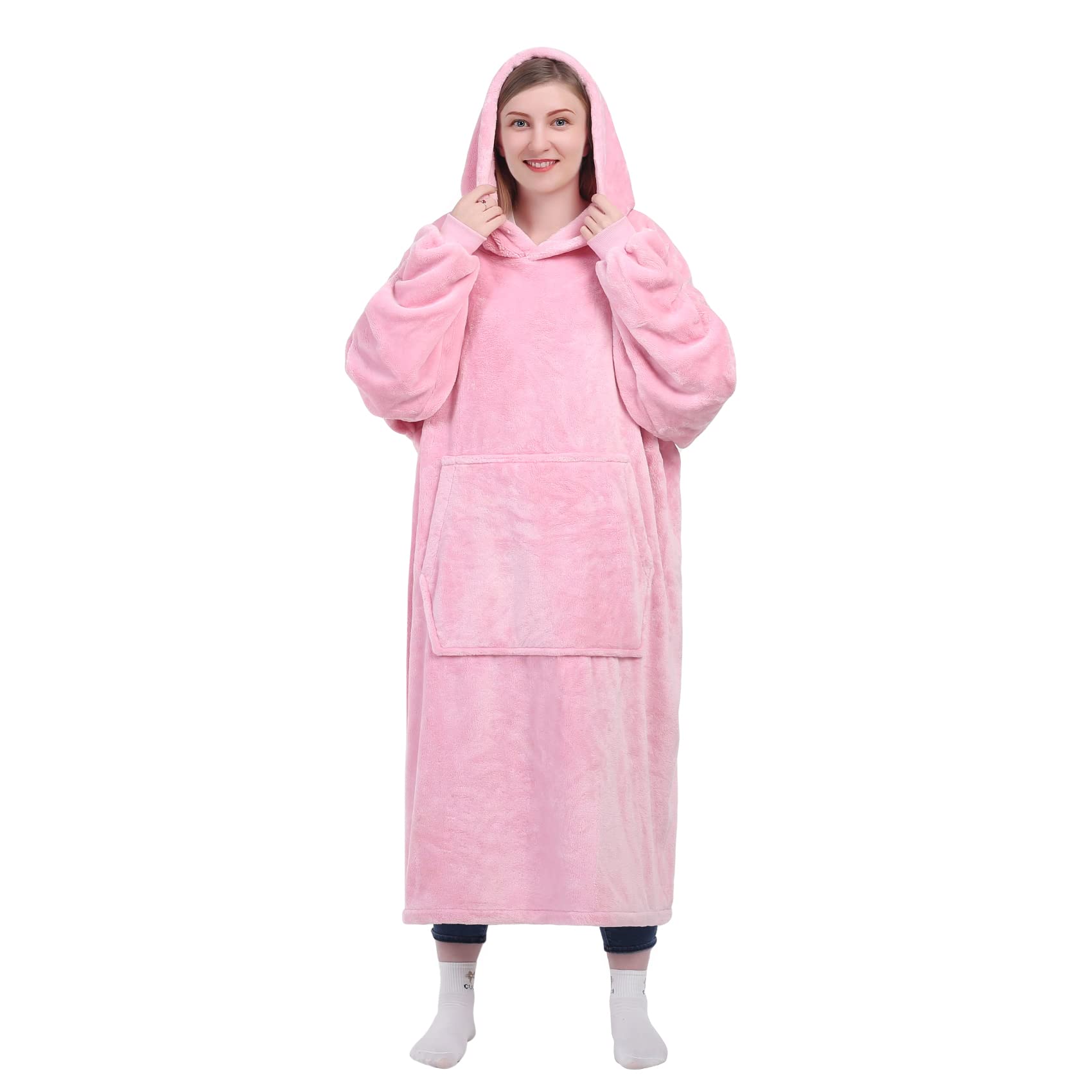 Kpblis Wearable Blanket Hoodie For Women And Men, Wearable Blanket Sweatshirt, Warm Cozy Oversized Hoodie Blanket With Sleeves A