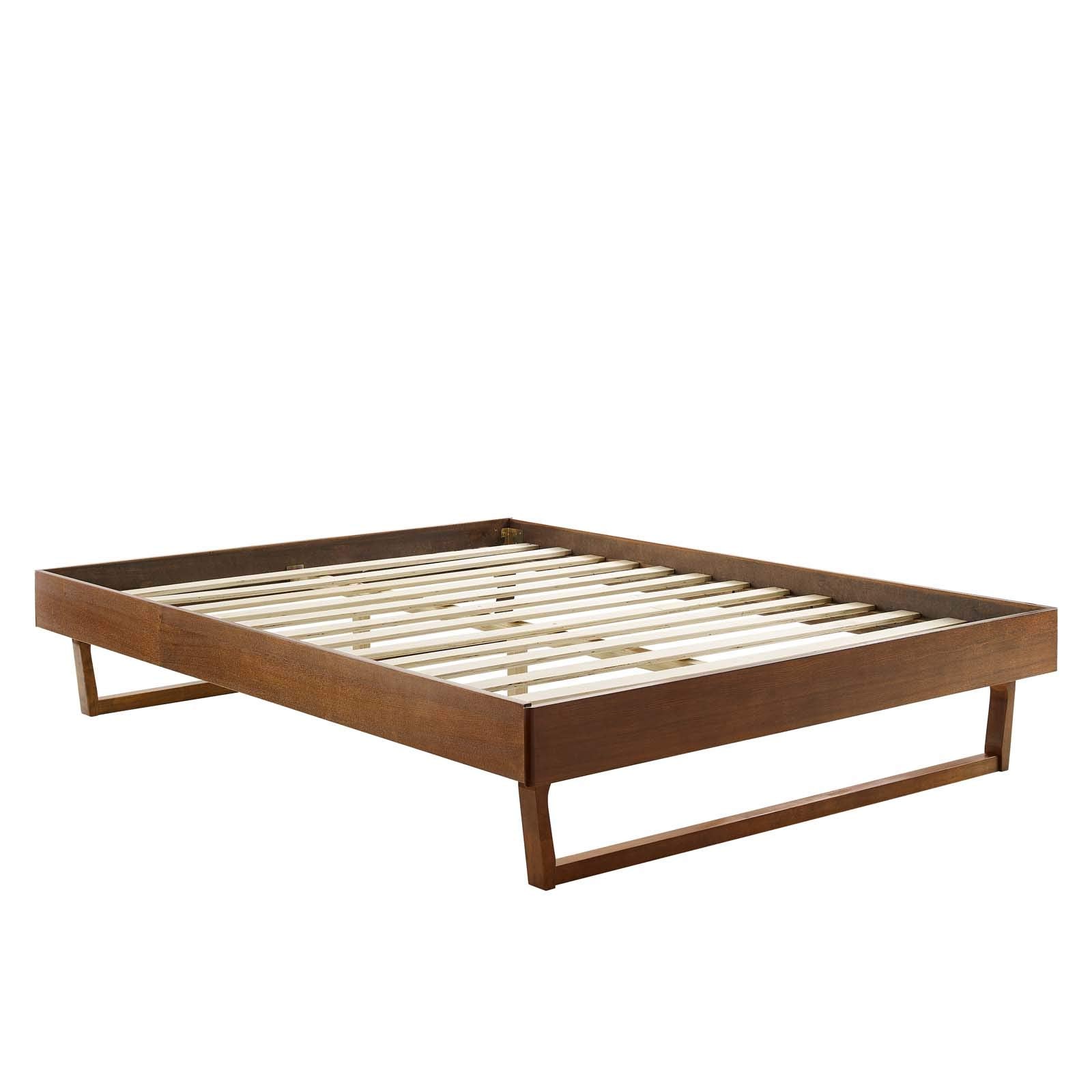 Modway Mod-6214-Wal Billie Queen Wood Platform Bed Frame, Walnut
